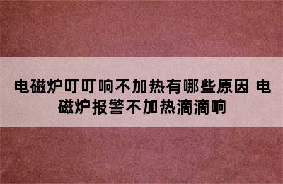 电磁炉叮叮响不加热有哪些原因 电磁炉报警不加热滴滴响